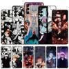 Anime Jujutsu Kaisen Phone Case For Samsung Galaxy S22 Pro S21 S20 FE Ultra S10 Lite S10 S10E S9 S8 Plus Soft TPU Black Cover