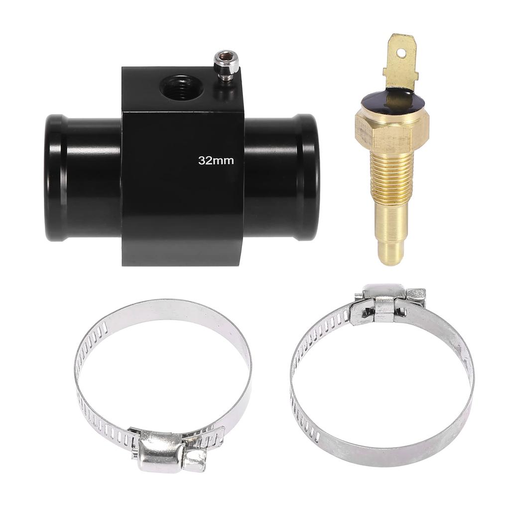 X AUTOHAUX Car Engine Temperature Sensor Switch Radiator Hose Fitting Adapter Hose Diameter 32mm 170'F ON-155'F Off 1 Set