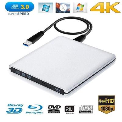 НОВЫЙ USB 3.0 внешний привод Blu-ray CD DVD 4K 3D Blu-Ray плеер записывающий портативный драйвер записи BD/CD/DVD для Mac, Win 10,8,7, XP, Vista, ноутбука, ПК