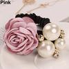 Леди Девушка Шикарный Сладкий Цветок Розы Повязка Для Волос Из Искусственного Жемчуга Держатель Для Хвоста Повязка Для Волос