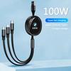 UYDH3 Hot 2025 Cable Scalable Phone Car Interior 3 In 1 USB Fast Charging Cable For BMW Series X1 X3 X4 X6 E90 E91 I3 I4 F30 F48 F30 F