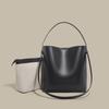 2025 Trendy Genuine Leather Women's Large Capacity Tote - Casual One-Shoulder Cowhide Commuter Bucket Bag