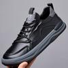 Fashion Men's Shoes High Quality Leather Lace-up Casual Shoes Comfy Luxury Brand Tenis Men Sneakers Walking Skateboard Shoes Mocassins