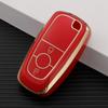 2 Button Key FOB Remote Case Pouch Holder for Ford 2018 Ecosport Ranger Raptor F150 F250 F350 Soft TPU Smart Keyless
