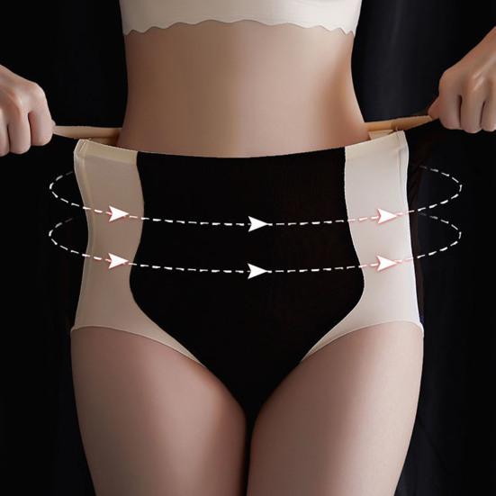Женские трусы с высокой талией и контролем живота, бесшовные компрессионные, но подтягивающие, для похудения, отличная эластичность, соответствующий цвету, антисептические женские трусы, трусики