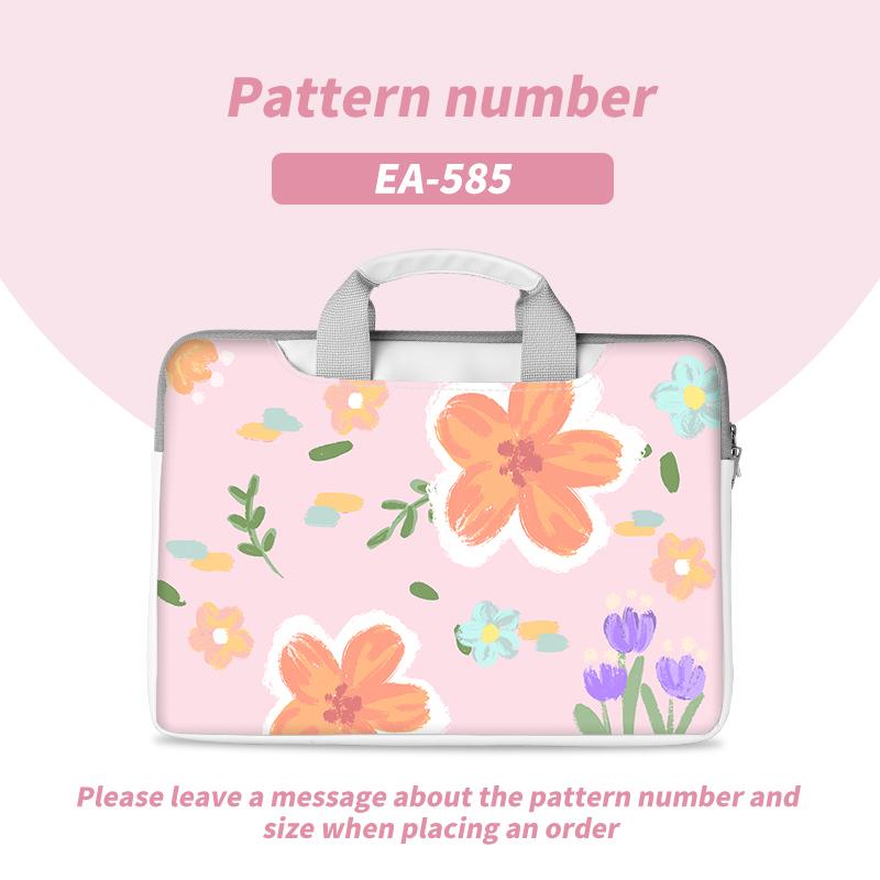Сумка для ноутбука с цветочным принтом разных размеров 13, 14, 15, 16, 17 дюймов, многоцелевая сумка через плечо для Macbook/HP/Lenovo/Acer/Asus