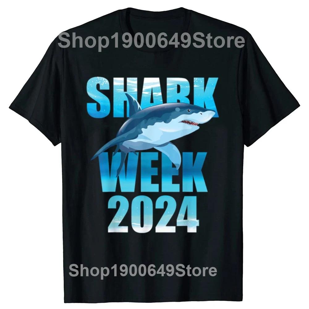 Shark 2024 Week Shark Lover Scuba Diver T Shirts Summer Graphic Streetwear Short Sleeve Birthday Gifts Tshirt Mens Clothing