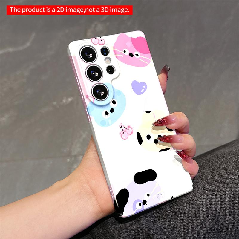 2DFlat Samsung phone case Pastel Animal Friends Phone Case Applicable to Galaxy S22 S23 S24 S25ULTRA S26 A12 A13 A14 A15 A16 A34 A35 A54 A55
