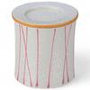 Паровая чаша Takumifu Arita Ware 6 см, Красный полосатый блеск, Форма Цудзуми, Сделано в Японии
