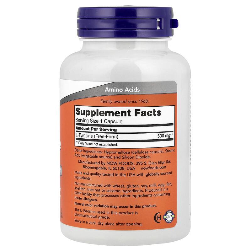 L-Tyrosine, 500 mg, 120 Capsules