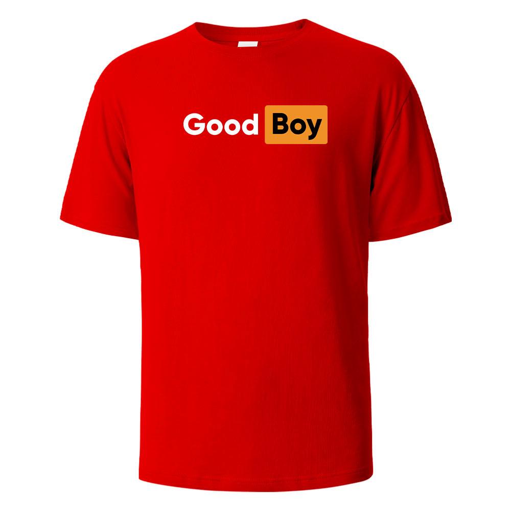 Good Boy Print Tshirt Summer Tees For Men Women 100 Cotton Oneck Oversize Casual Short Sleeved Tops