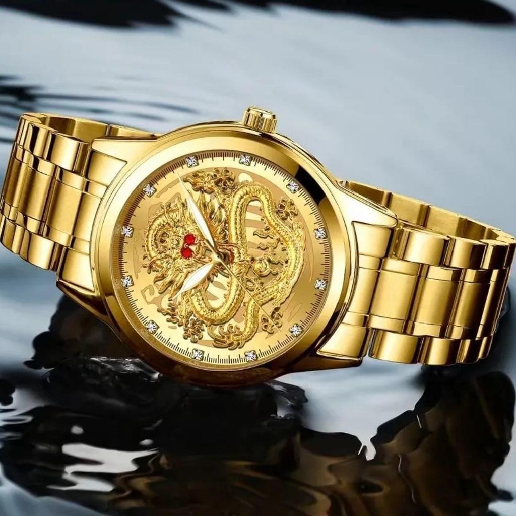 Watch Red Eye Dragon Face Gold [AiO JAPAN]