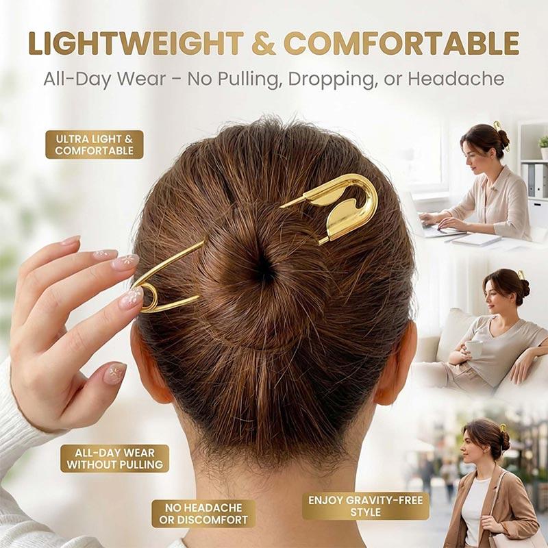 Minimalist And Creative Silver Pin Clip Exaggerated Large Hair Clip With Multiple Hair Strands A Versatile Hair Accessory