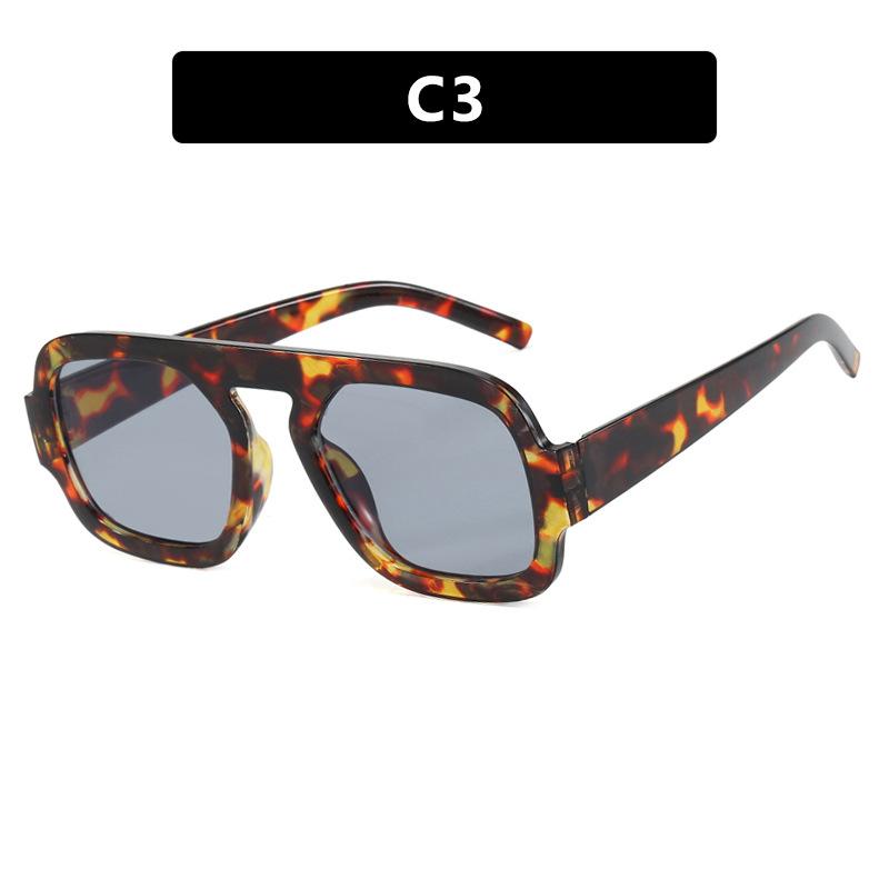 Retro Pilot Square Sunglasses Lady Fashion Simple Ins Black Tea Sun Glasses For Women Men Trending Outdoor Casual Shades Uv400