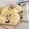 Мультяшная вышивка, мягкая, симпатичная сумка-мессенджер, большая вместительная сумка через плечо, стеганая хлопковая сумка для поездок на работу