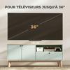 TV Stand Cabinet for Television up to 36 Inch, Modern TV Unit with 2 Doors, Entertainment Center with Adjustable Shelf