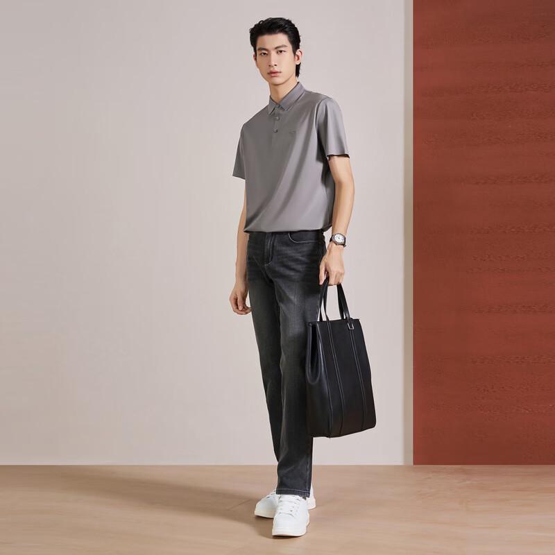 SEVEN Men's Seamless Silk Blend Polo Shirt