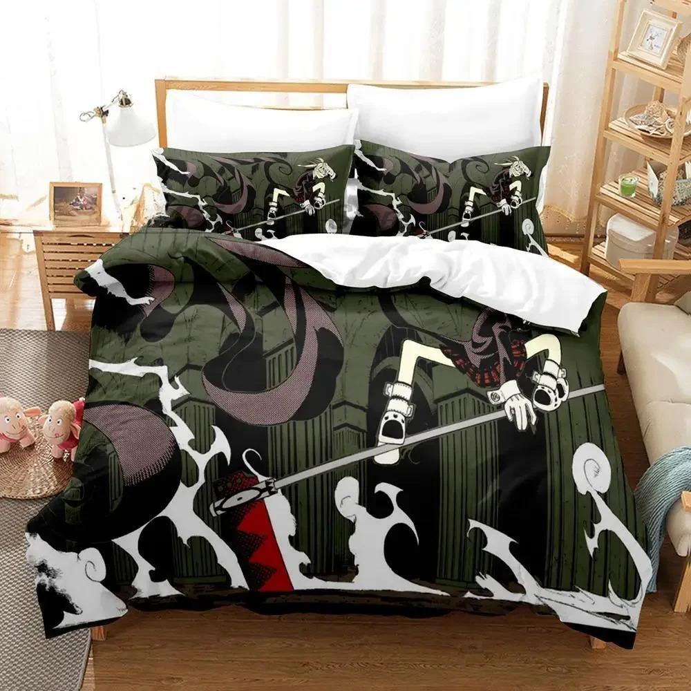 Комплект постельного белья Soul Eater Single Twin Full Queen King Size Bed Set Adult Kids Bedroom Duvet cover Sets 3D Print Anime Bed Sets