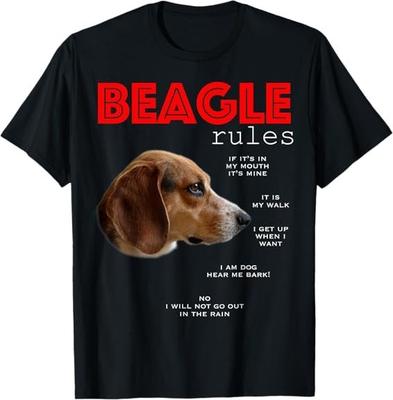 NEW LIMITED Funny Rules for the Owner of a Beagle Design Best Tee T-Shirt S-3XL