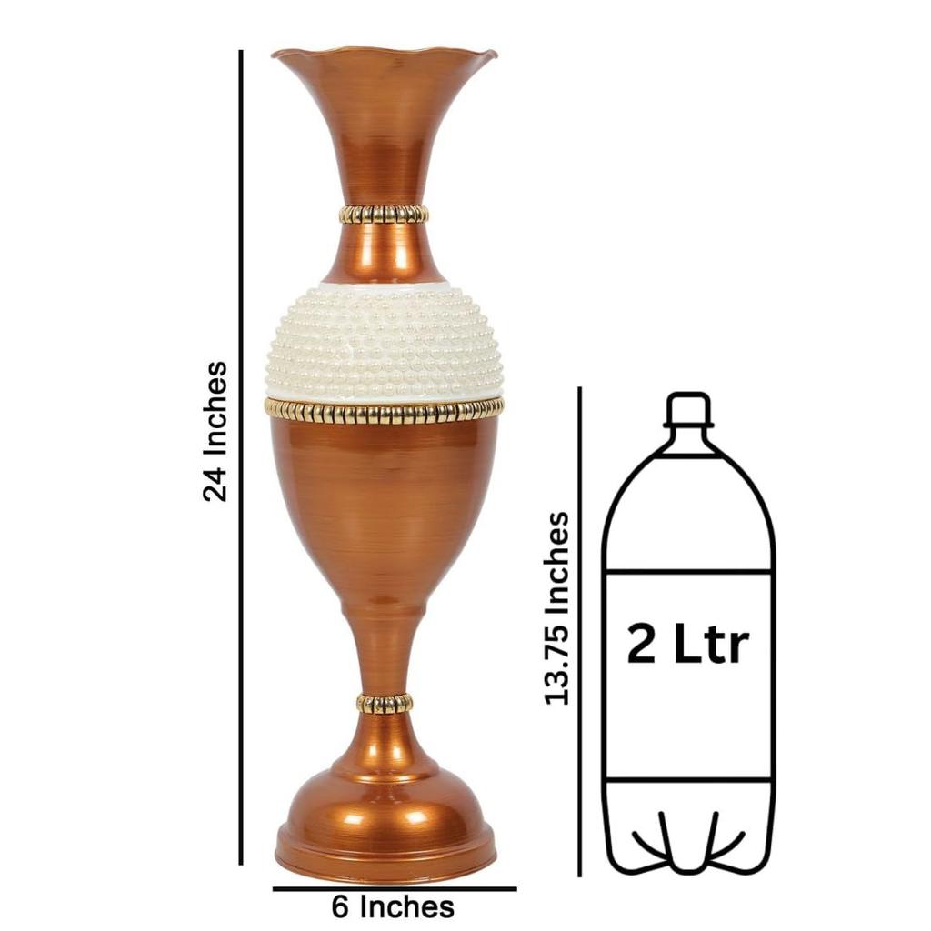 Большая напольная ваза для цветов для угла гостиной - 24 дюйма в длину