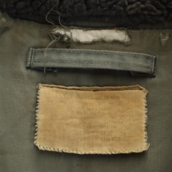 US AIR FORCE N-3B Vintage Military Jacket Khaki Fur Hood Men's Used