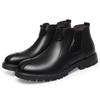 Fashion Men's High-top Leather Shoes Winter Fashion Retro Tooling Boots Casual Leather Boots Comfortable Wear-resistant Motorcycle Boots