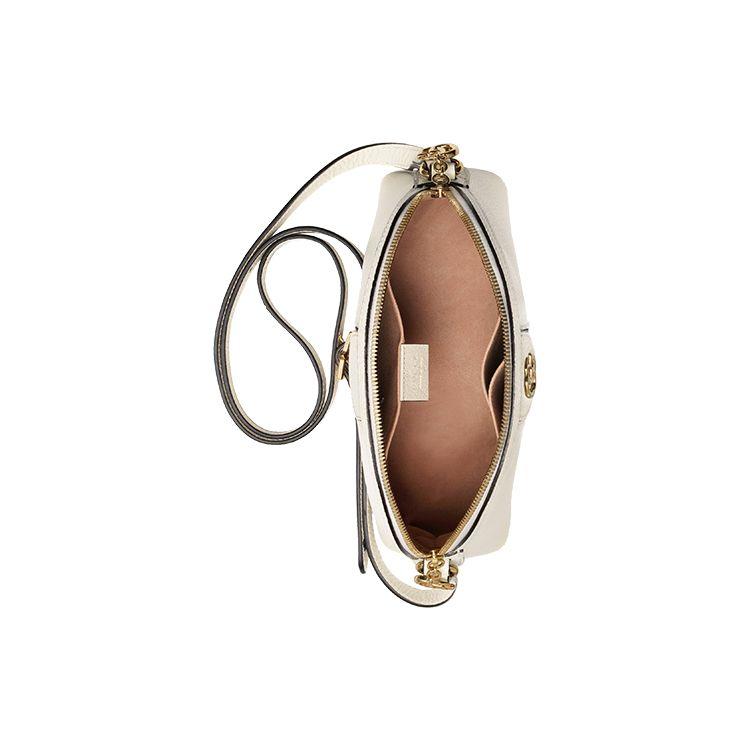 Gucci Сумка через плечо Ophidia из белой кожи с веб-полосами и купольным дизайном для женщин, для повседневного использования