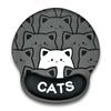 Newseego Cute Mouse Pad with Integrated Wrist Memory Ergonomic Character Reduces Wrist Perfect for and Computer Stylish Cat Black Rest, Foam, Cushion,