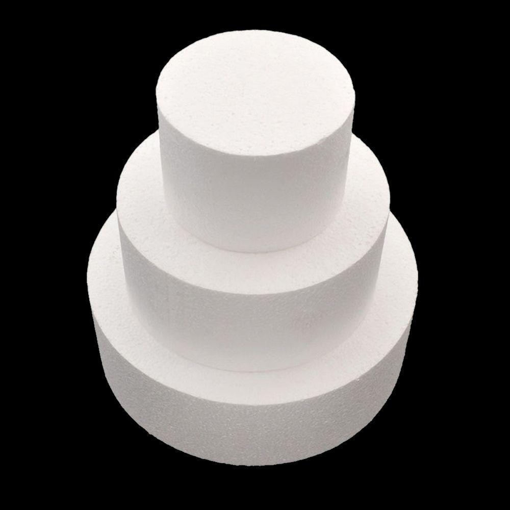 inch Flower Decor Party DIY Sugarcraft Polystyrene Styrofoam Round Practice Model Cake Foam Mould
