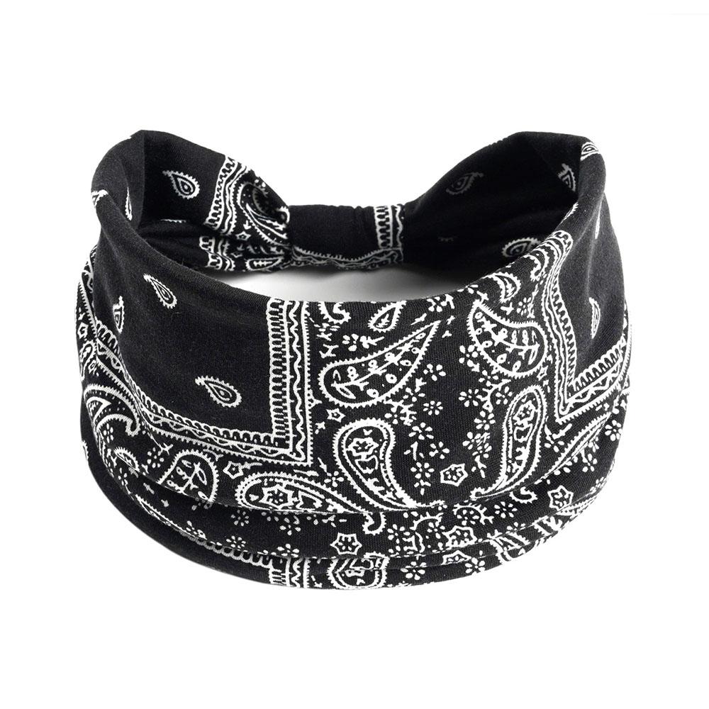 3Pcs Stretchy Headband Boho Print Hairband for Women Girls Yoga Sports Workout