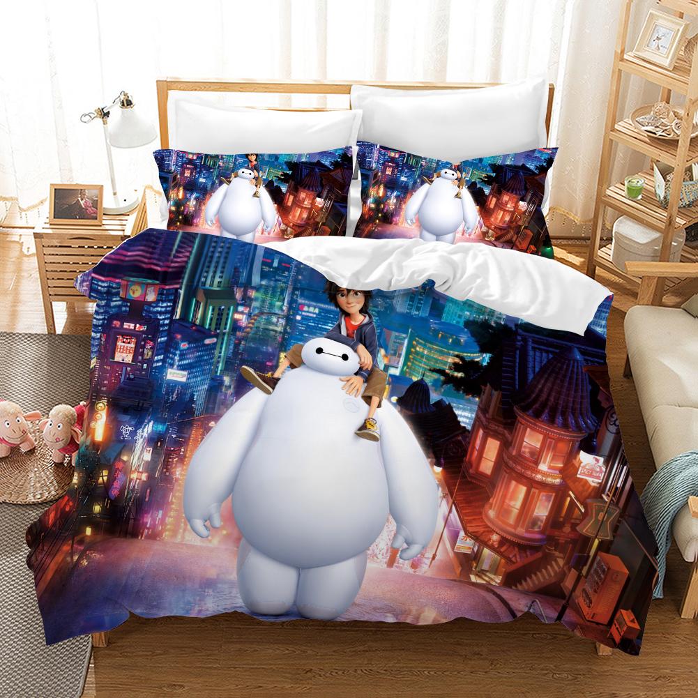 Big Hero 6 3D Children'S Bedding Set Duvet Cover Sets Comforte Suitable For Children And Adults Cute Printed Cartoon