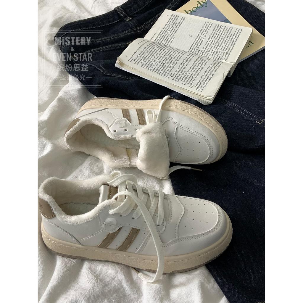 Casual Shoes Board Shoes Women's Versatile Two Bars White Shoes New Student Sports Casual Shoes 556