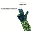high quality1 Pair Unisex Thorn-Proof Touchscreen Garden Gloves - Breathable Long Sleeve with Floral Pattern, Polyester Material, Left/Right Hand Fit