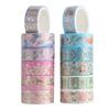 12pcs Blooming Flower Washi Tape Set 15mm*2m Floral Adhesive Masking Tapes Home DIY Art Album Stickers Decoration