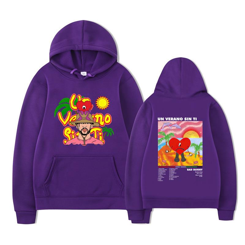 New Album Un Verano Sin Ti Peripheral Hoodie Bad Bunny Hooded Sweater Men And Women