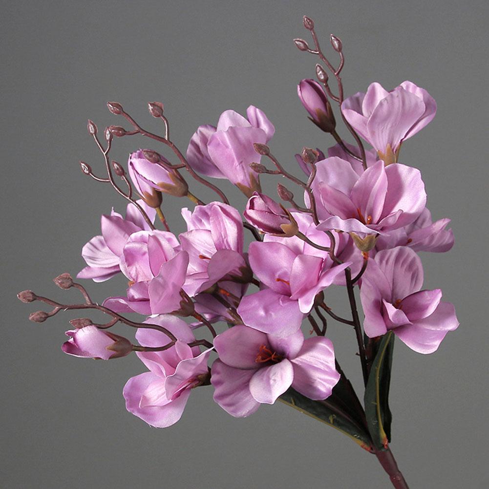 Beautiful Magnolia Bouquet 5 Prongs 20 Heads Realistic Fake Flowers for Interior Design Various Colors Available