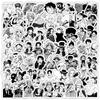 10/30/50/100 шт. Черно-белые наклейки ONE PIECE Водонепроницаемые декали DIY для ноутбука, скейтборда, чехла телефона, автомобиля, велосипеда, декоративная наклейка