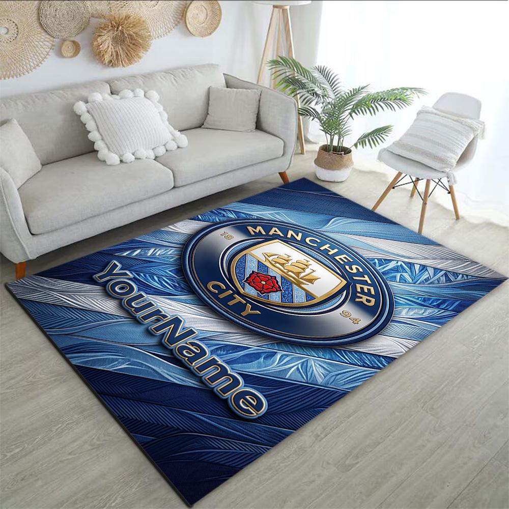 Manchester City (19) Customize your name rug, office chair cushion, home bedroom living room gift.