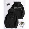 Women's Fall/Winter Fleece Sweatshirt Plain Letter Print Kangaroo Pocket Drawstring Print Hoodie Bag Back Collar