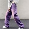 Мужские фиолетовые джинсы Harajuku Джинсовые брюки Дикие повседневные повседневные свободные брюки Модные джинсы