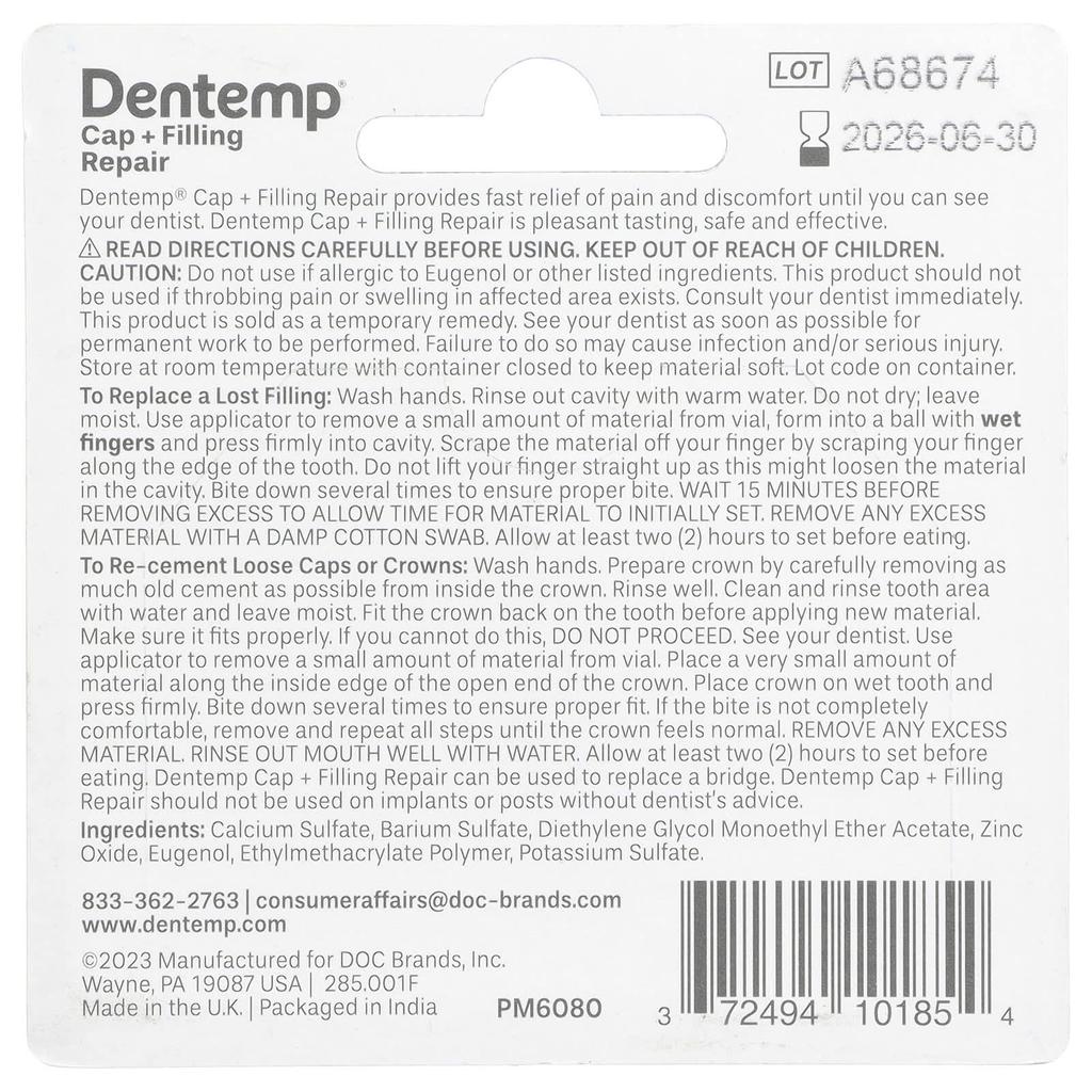 Dentemp Cap + Peeling Repair, Максимальная прочность, 0,09 унции (2,64 г)