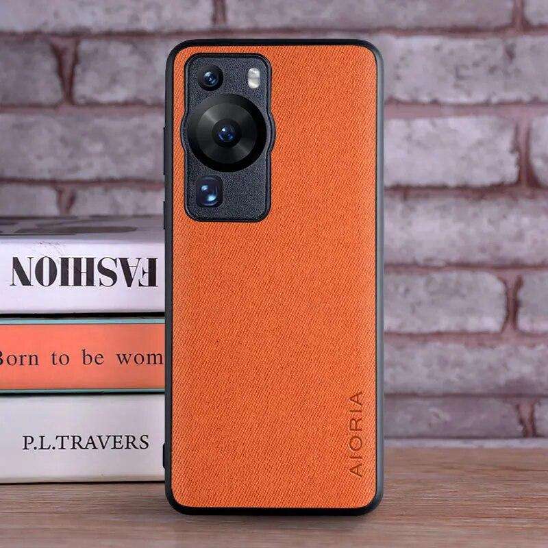 Чехол для Huawei P60 Pro P60, роскошный текстильный кожаный чехол из мягкого ТПУ, жесткий чехол для телефона, чехол для huawei p60 pro