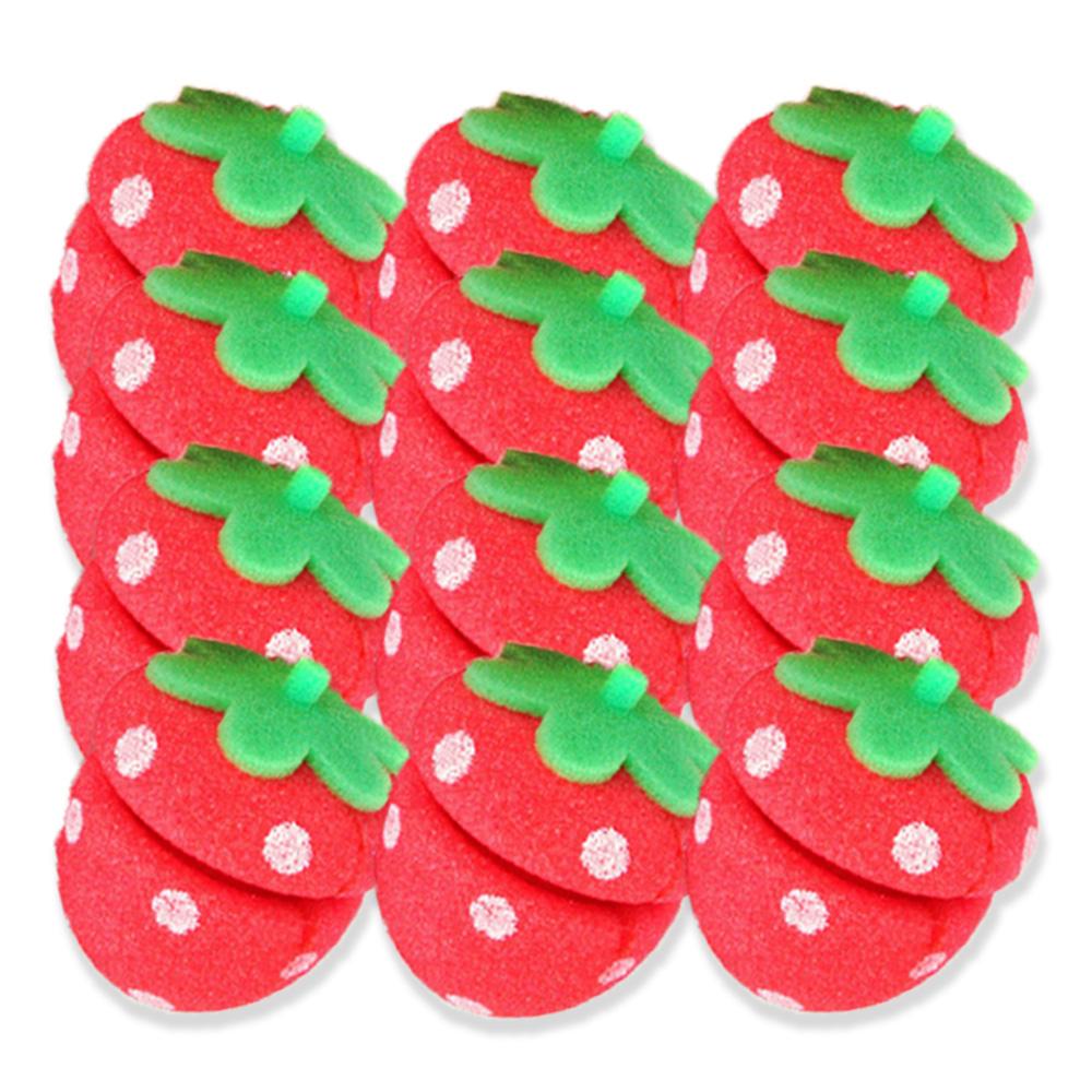 Клубничные бигуди без нагрева Клубничные бигуди из пеноматериала Клубничные бигуди для женщин Клубничные бигуди-губки для кудрей Парикмахерская Инструмент для укладки вьющихся волос