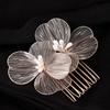 Цветочный гребень для волос Легкая роскошная заколка для волос Повседневная заколка для волос для девочек