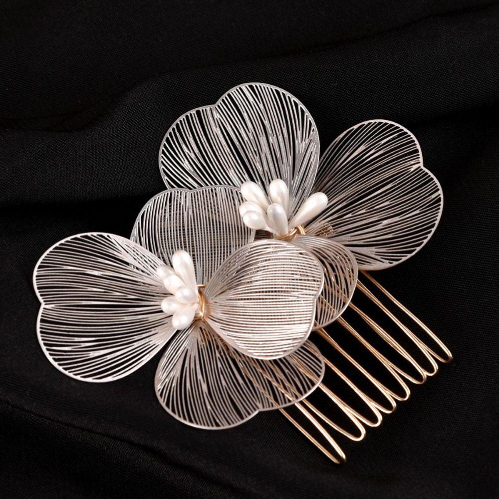 Цветочный гребень для волос Легкая роскошная заколка для волос Повседневная заколка для волос для девочек