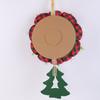 Christmas Wreath Decoration Red Artificial Poinsettias Buffalo Plaid Wreath With Star/Tree Ornament
