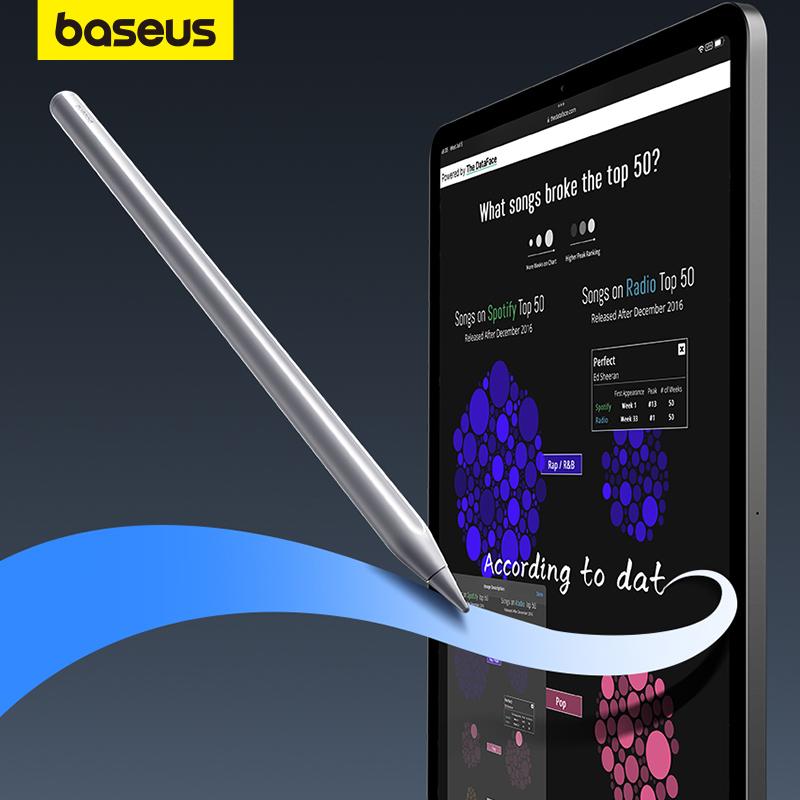 Baseus Wireless Charging Stylus Gen3 with Remote Page-Flipping Palm Rejection Touch Pens with Tilt Sensitivity for iPad Pro