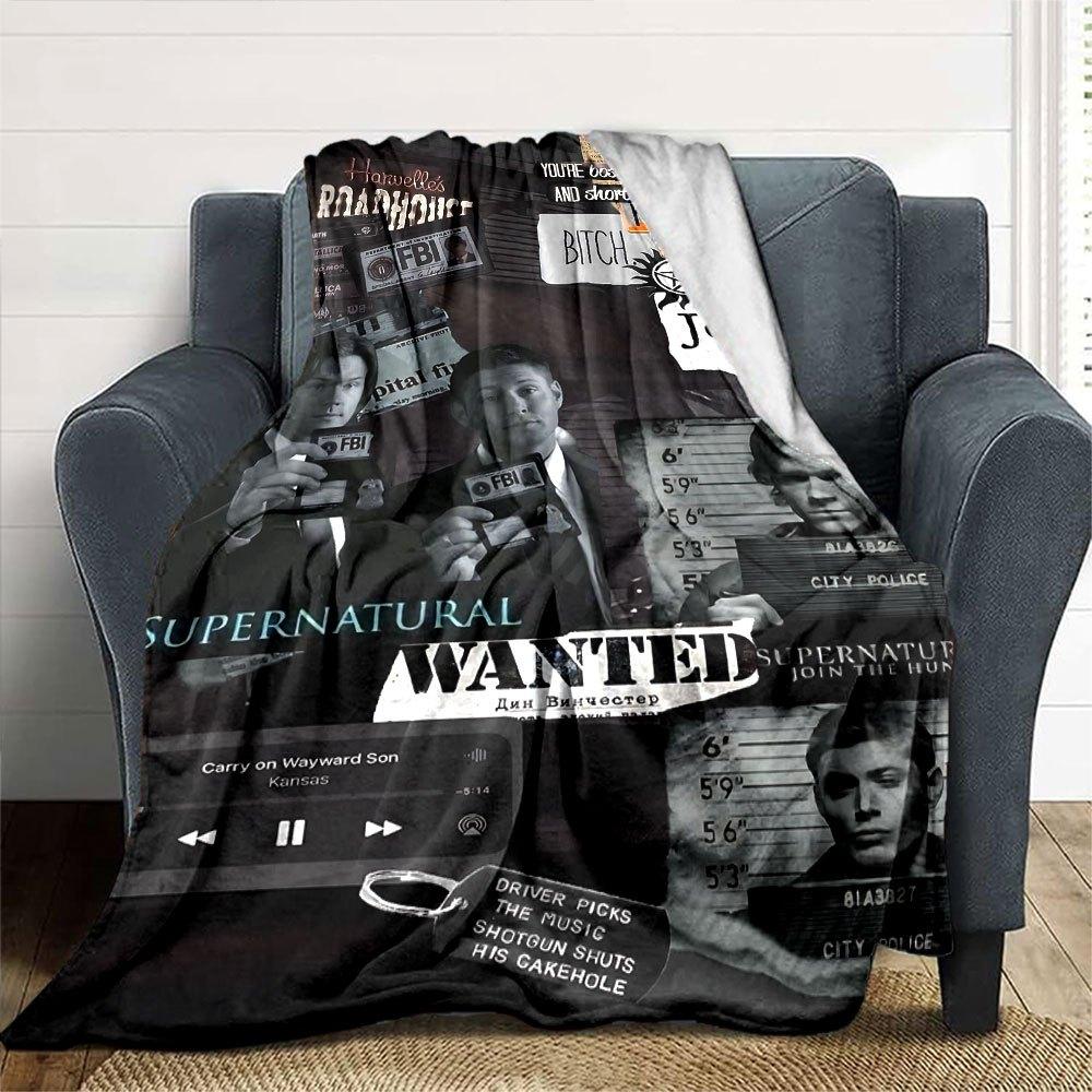 1 шт. Плед «Сверхъестественное 24», мягкий, теплый, для дома, офиса, путешествий, всесезонное, уютное постельное белье, подарок, уютный офисный аксессуар