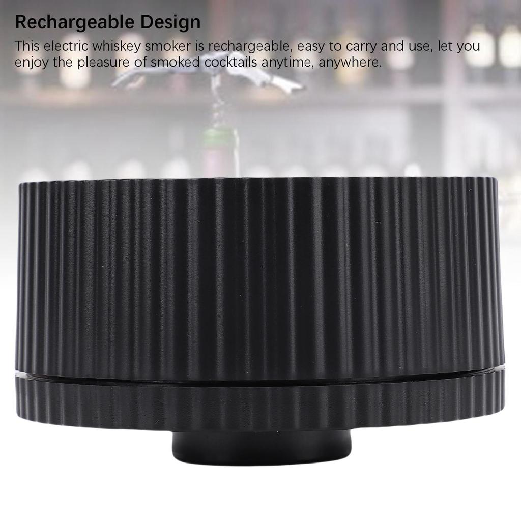 Электрический набор для копчения виски, перезаряжаемая коптильня для коктейлей с 6 коробками древесной щепы для домашнего бара