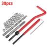 30pc Stainless Steel Helical Thread Repair Inserts Kit, M5/M6/M8 Fully Threaded, Tapping Screw Sleeve Set for Repair and Thread